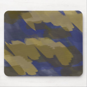 Blue and yellow abstract mouse pad
