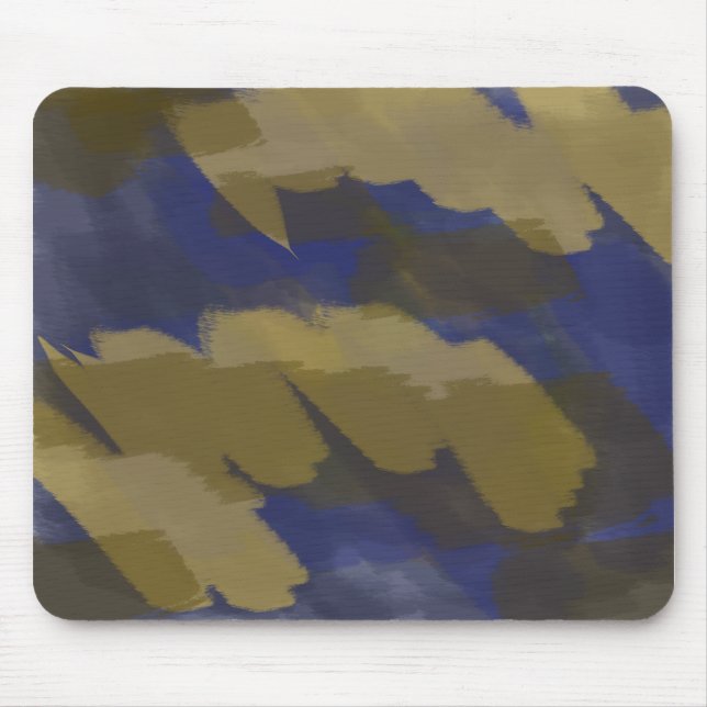 Blue and yellow abstract mouse pad (Front)