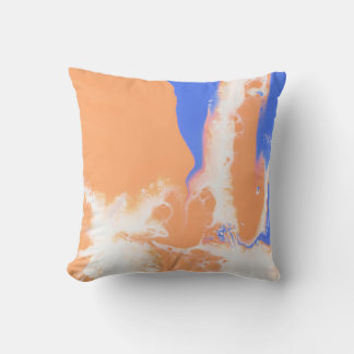 BLUE AND YELLOW ABSTRACT PAINTING CUSHION