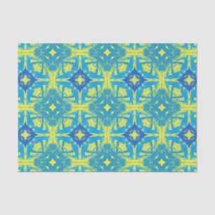 Blue and Yellow Abstract tissue paper