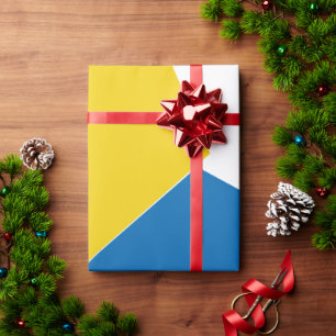 Blue and yellow Abstract Wrapping Paper