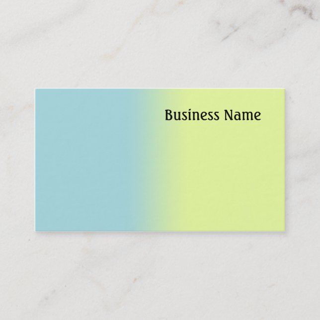 Blue and yellow business card (Front)