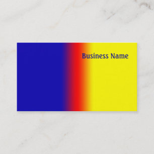 Blue and yellow business card