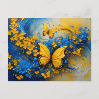 Blue and Yellow Butterfly # 3 Postcard