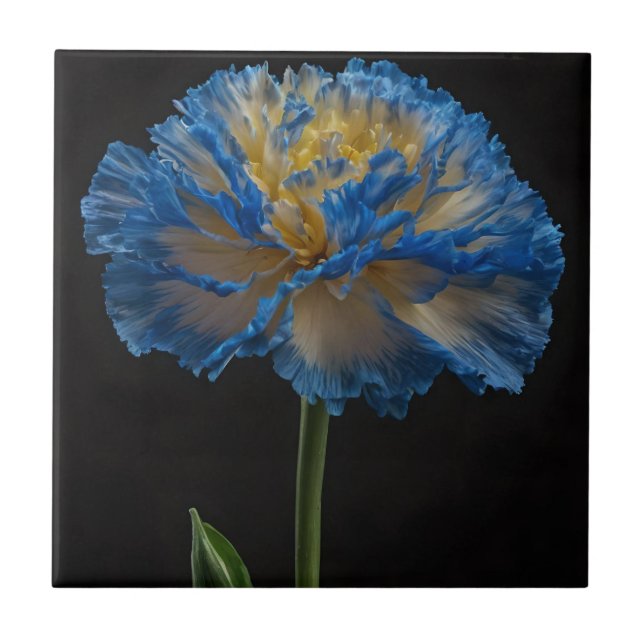 Blue And Yellow Carnation,  Tile (Front)