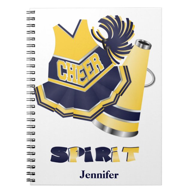 Blue and Yellow Cheerleader Notebook (Front)