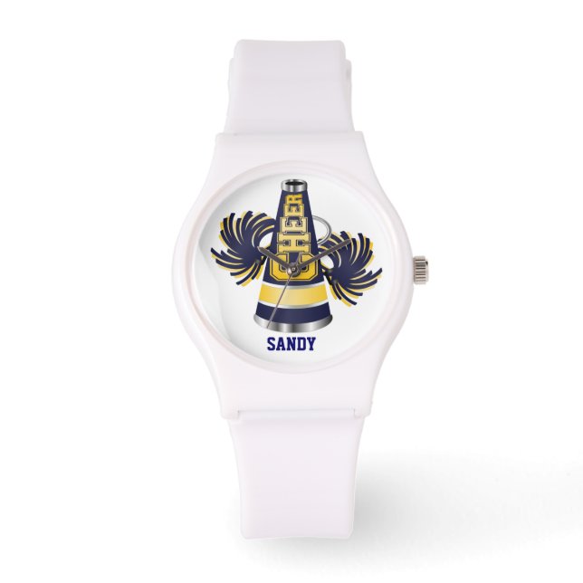 Blue and Yellow Cheerleader Watch (Front)