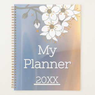 Blue And Yellow Cherry Blossom Sakura Planner