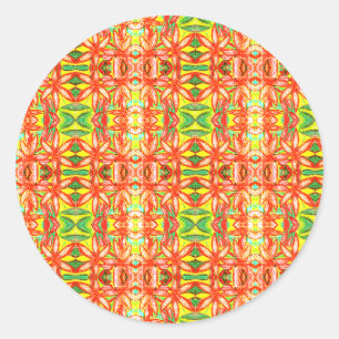 Blue and Yellow Classic Round Sticker