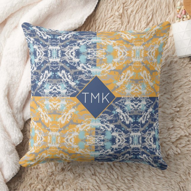 Blue and Yellow Cushion (Blanket)