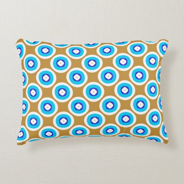 Blue and Yellow Decorative Cushion (Front)