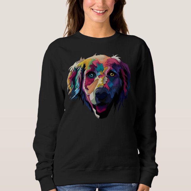 Blue And Yellow Eye Labrador Dog Sweatshirt (Front)