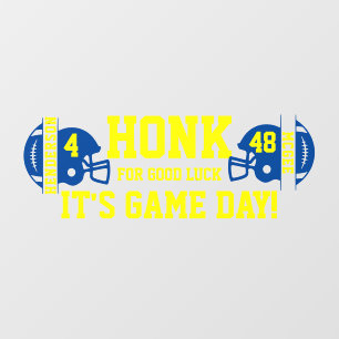 Blue and Yellow Football Game Day Back
