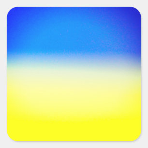 Blue and Yellow Gradient Peace Ukraine Inspiration Square Sticker