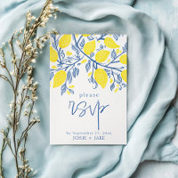 Blue and yellow lemon vines rsvp