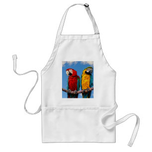 Blue and yellow macaw and a Scarlet macaw Standard Apron