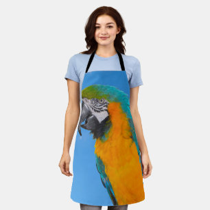 Blue and yellow macaw apron