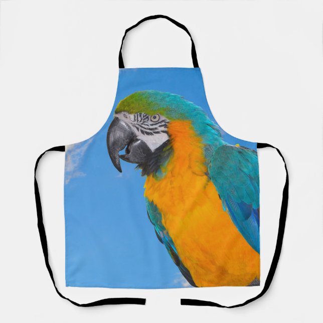 Blue and yellow macaw  apron (Front)