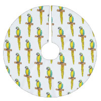 Blue-and-yellow macaw bird cartoon illustration