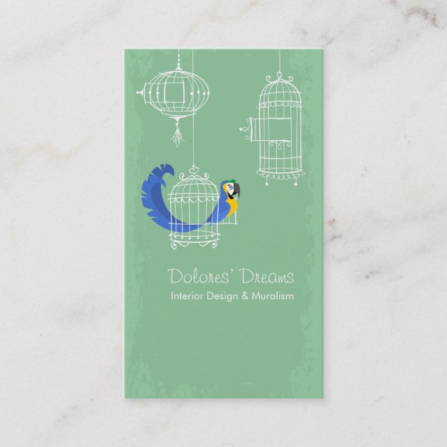 Blue-and-yellow Macaw Business Card (Front)