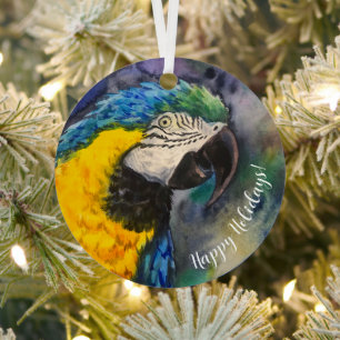 Blue and yellow macaw Ornament