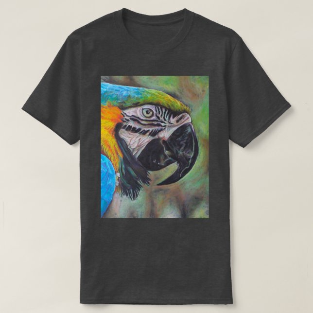 Blue and Yellow Macaw T-Shirt (Design Front)