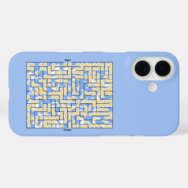 Blue and Yellow Maze Case-Mate iPhone Case (Back (Horizontal))