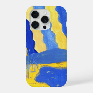 Blue and Yellow Minimalistic Landscape Phone Case