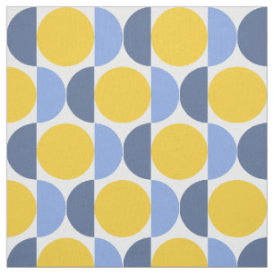 Blue and Yellow Modern Geometric Fabric