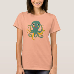Blue and Yellow Octopus T-Shirt