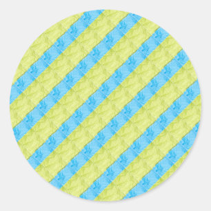 blue and yellow palettes classic round sticker