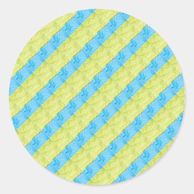 blue and yellow palettes classic round sticker (Front)