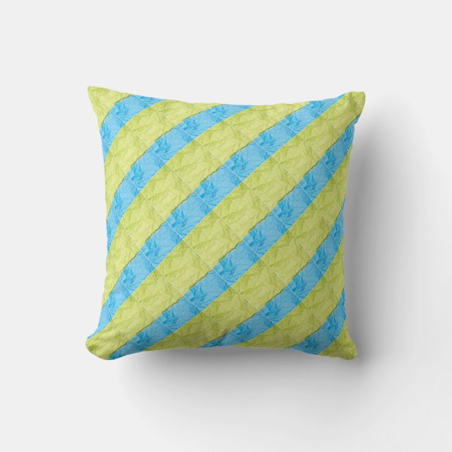 blue and yellow palettes cushion (Front)