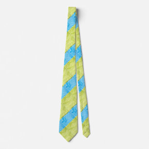 blue and yellow palettes tie