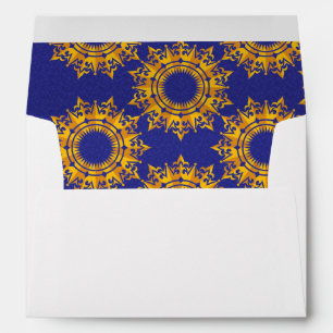 Blue and Yellow Royalty Print Envelope
