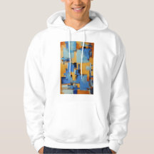 Blue and Yellow Shades Abstract Art