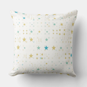 Blue and Yellow Stars Cushion