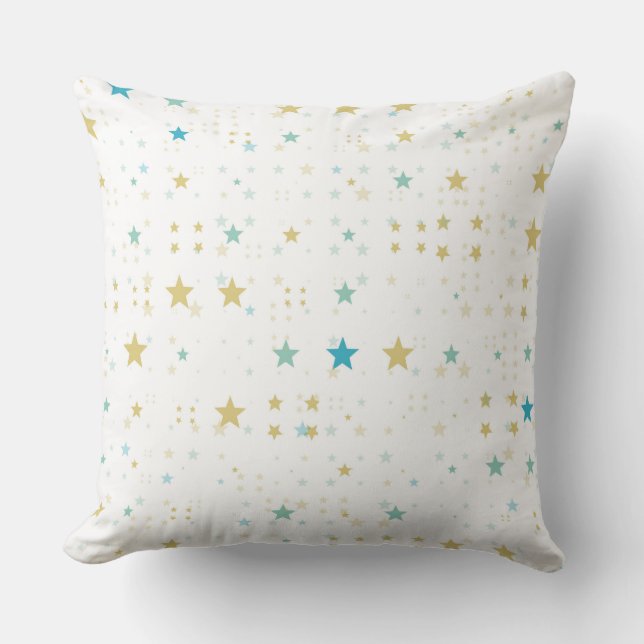 Blue and Yellow Stars Cushion (Front)