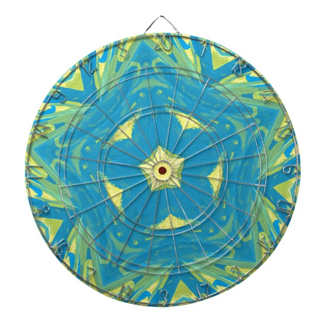Blue and Yellow Stars Dartboard (Front)
