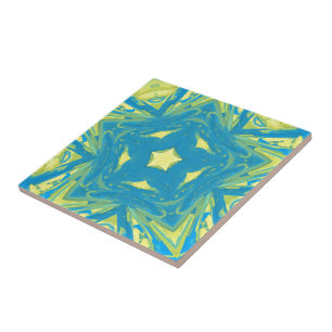 Blue and Yellow Stars Tile