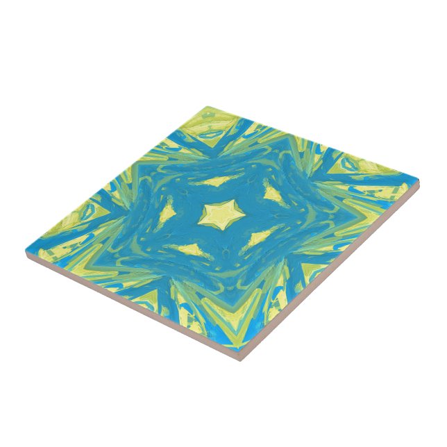 Blue and Yellow Stars Tile (Side)