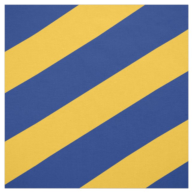 Blue and yellow striped pattern fabric (Swatch)