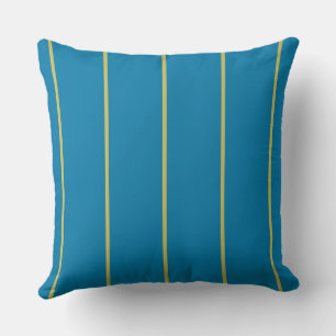 Blue and Yellow Stripes Cushion