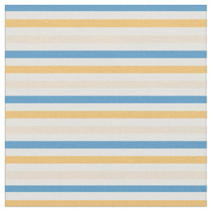 Blue and Yellow Stripes Fabric