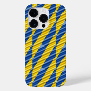 Blue and Yellow stripes Ukraine Inspired elegant Case-Mate iPhone 14 Pro Case