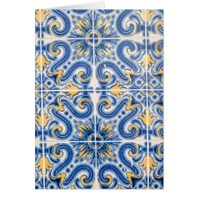 Blue and yellow tile, Portugal (Front)