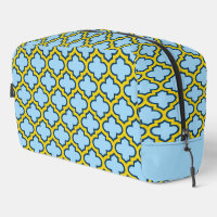 Blue and Yellow Trellis, Lattice, Quatrefoil