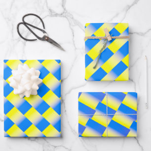 Blue and Yellow Ukraine Inspiration Peace No War Wrapping Paper Sheet