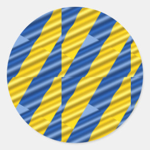 Blue and Yellow Ukraine Inspirations Peace No War Classic Round Sticker