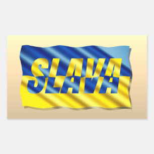 Blue and Yellow Ukraine Inspirations Peace No War Rectangular Sticker